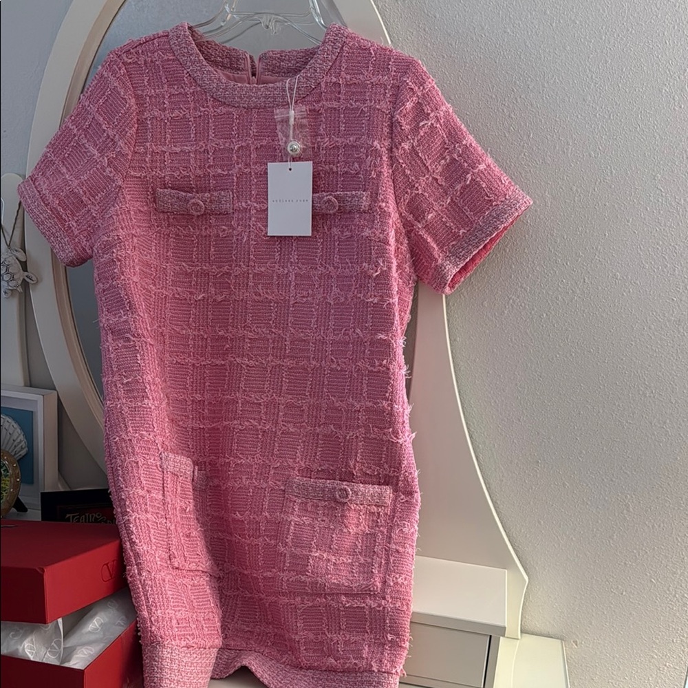💗Endless Rose Tweed Short Sleeve Dress💗